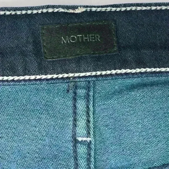 Mother Denim Insider Crop Step Fray Dark Straight Leg in Night Tripper Size 25 - Picture 8 of 14